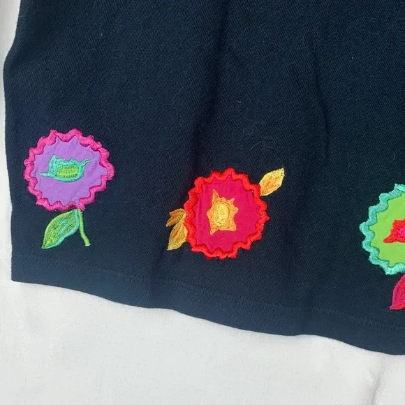 Michael Simon lite size large Colorful Floral Embroidered Cardigan - Picture 9 of 10